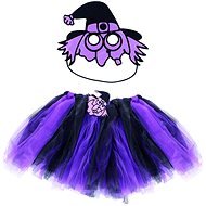 Rappa Čarodejnica/halloween fialová sukňa + maska - Kostým
