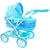 Rappa Blue Pram with snowflakes - Doll Stroller