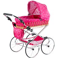 Teddies Stroller Monika RETRO nickel construction - Doll Stroller