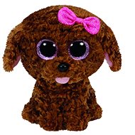 TY Brown dog with ribbon eyes 24 cm - Soft Toy