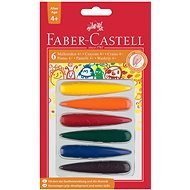 Faber-Castell Plastic Finger Crayons, 6 Colours - Coloured Pencils