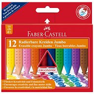 Faber-Castell Pencils Plastic Colour Grip Jumbo, 12 Colours - Wax Crayons