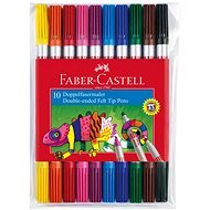FABER-CASTELL kétoldalas 10 színben - Filctoll
