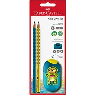 Faber-Castell Graphite Pencil Grip 2001 2pcs + Pencil Sharpener - Stationery Set