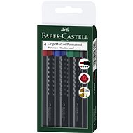 Faber-Castell Grip Marker Permanent, 4pcs - Stationery Set