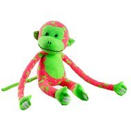Affe, im dunklen leuchtend, Pink/Grün - Kuscheltier