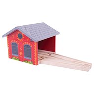 Bigjigs Brick depot for two trains - Rail Set Accessory