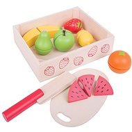 Bigjigs Krájanie ovocia v škatuľke - Potraviny do detskej kuchynky