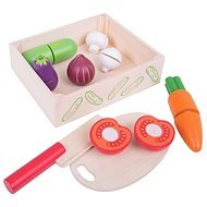 Bigjigs Szeletlehető zöldségek dobozban - Játék élelmiszer