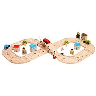Bigjigs Wooden Figure of Eight Roadway Set - Train Set