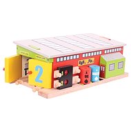 Bigjigs Train Service Shed - Rail Set Accessory