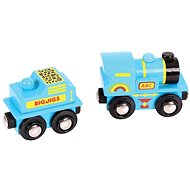 Bigjigs Blue Tender + 2 tracks - Rail Set Accessory