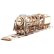 UGEARS 3D Mechanical steam locomotive with tender - Building Set