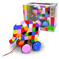 Vilac colourful toy Elmer the elephant - Push and Pull Toy