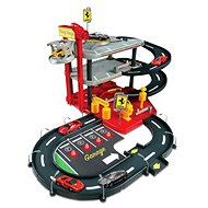 Bburago Ferrari Race & Play Parking Garage + 4 Ferrari cars, scale 1:43 - Toy Garage