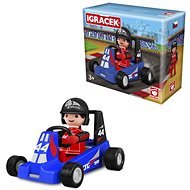 Igráček Racer with Go-Kart - Blue - Figure