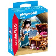 Pirate with treasure chest - Building Set