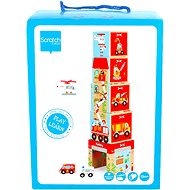 Scratch Pyramid Garage with Cars and Helicopter - Toy Garage