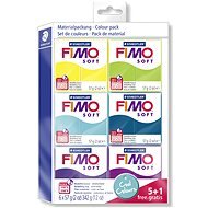 Fimo Soft 5 + 1 készlet, hideg színek - Gyurma