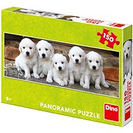 Five Puppies - panoramic - Jigsaw Puzzle