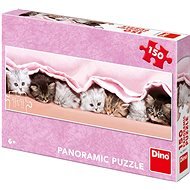 Kiscicák a takaró alatt - panoráma - Puzzle