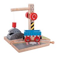 Bigjigs Rail Crane with gravel - Rail Set Accessory