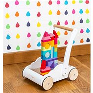 Le Toy Van Petilou Cart with Rainbow Blocks - Kids’ Building Blocks