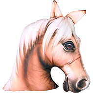 Impar 3D ‘Koněpůlka’ Cushion – Beige - Pillow