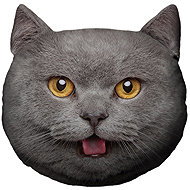 Impar cat head – Grey – medium - Soft Toy