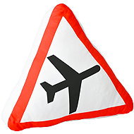 Impar 3D cushion – Caution: Airport - Pillow