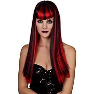 Red-Black Wig - Long Hair - Wig