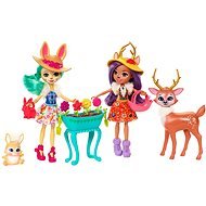 Mattel Enchantimals Gartenzauber Spielset mit Hasen-Puppe, Reh-Puppe und ihren Tierfreunden - Puppe