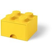 LEGO 4-stud Storage Brick with a Drawer - Yellow - Storage Box