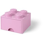 LEGO Storage Box 4 with Drawer - Light Pink - Storage Box