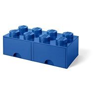LEGO 8-Stud Storage Brick with Drawers - Blue - Storage Box