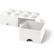LEGO Storage Box 8 with Drawers - White - Storage Box
