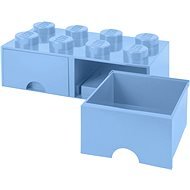 LEGO Úložný box 8 so zásuvkami – svetlo modrá - Úložný box