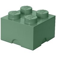 LEGO tárolódoboz 250 x 250 x 180 mm - Katonai zöld - Tároló doboz
