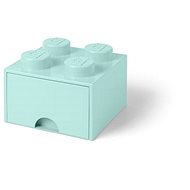 LEGO Úložný box 4 so zásuvkou – aqua - Úložný box