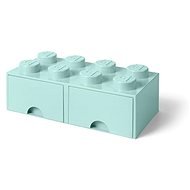 LEGO Storage Box 8 with Drawers - Aqua - Storage Box