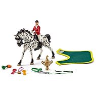 Schleich 41434 Knabstrupperska mare with riding and tournament accessories - Figure