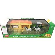 Farmer set of horses and stable - Figure