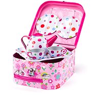 Woody Piknik basket with Tea Set, 8pcs - Toy Kitchen Utensils