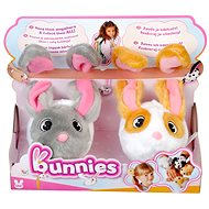 Bunnies Nyuszi mágnessel - 2db-os készlet, szürke + barna-fehér - Plüss