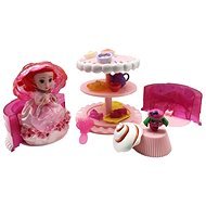 Meglepetés Sütibaba - rózsaszín tortaszett - Játékbaba