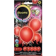 LED balóniky – červené 4 ks - Balóny