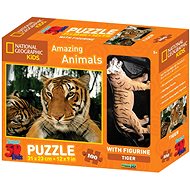 National Geographic 3D Puzzle with Tiger Fig - Jigsaw Puzzle