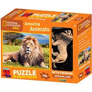National Geographic 3D Puzzle with Lion Fig - Jigsaw Puzzle