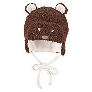 Sterntaler baby uni, hnědá, medvídek, ouška 4502125 - Čepice pro miminko