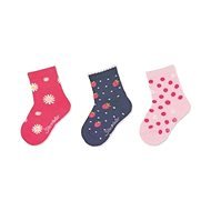Sterntaler girls 3 pairs dark pink, strawberry 8322125, 18 - Socks